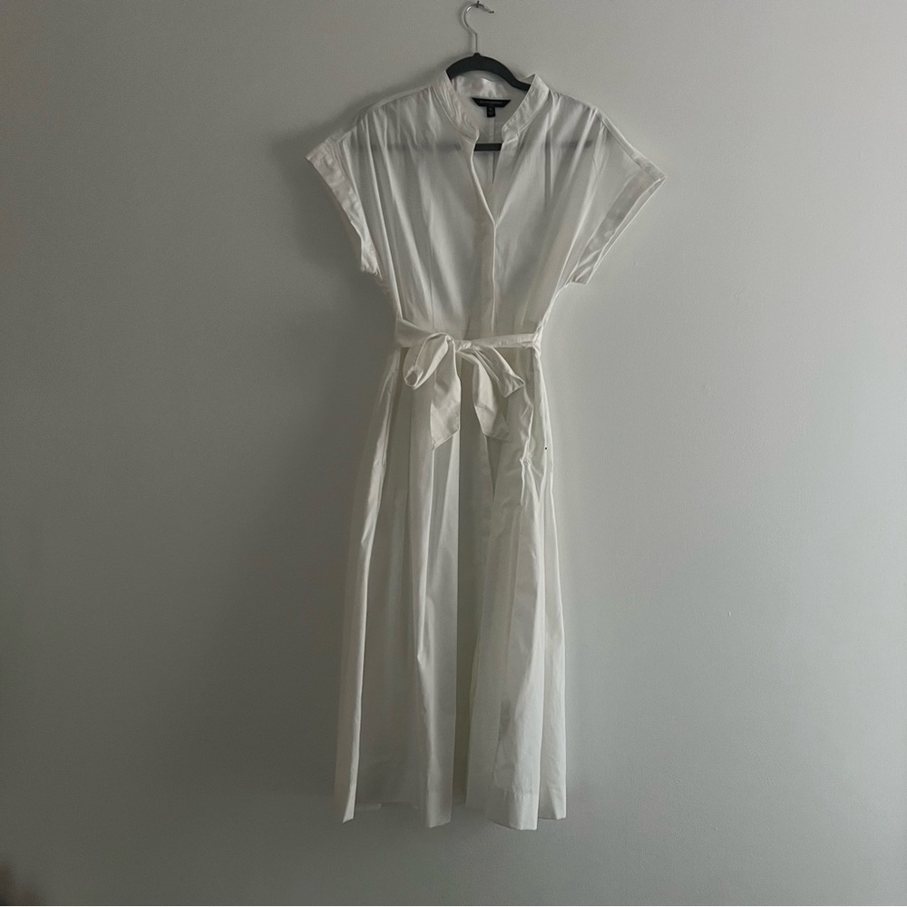 Banana Republic White Buttoned Dress